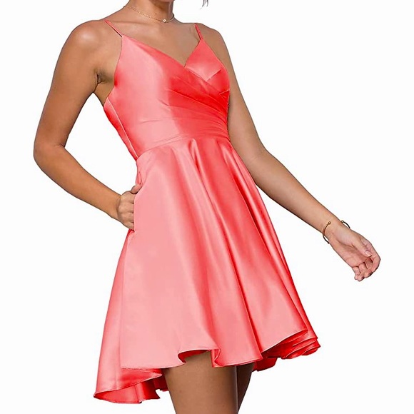 Layered Sweet 16 Dress Spaghetti-straps V-neck Short Homecoming Dress OM428 main image 0